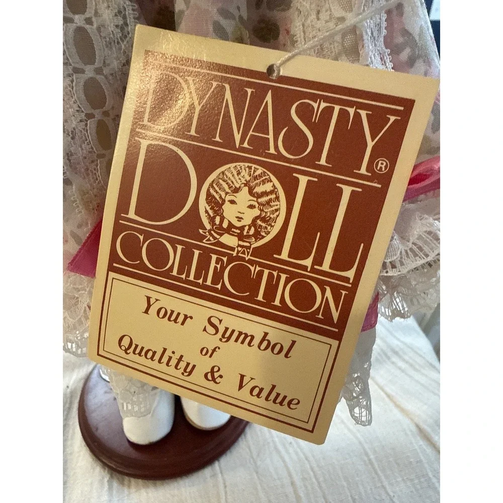 Dynasty Doll Collection A Stroll in the Park Porcelain Doll Blonde Blue Eyes 16